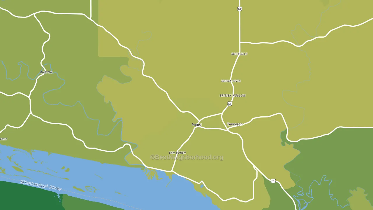 Potosi, WI block-group voter-turnout map