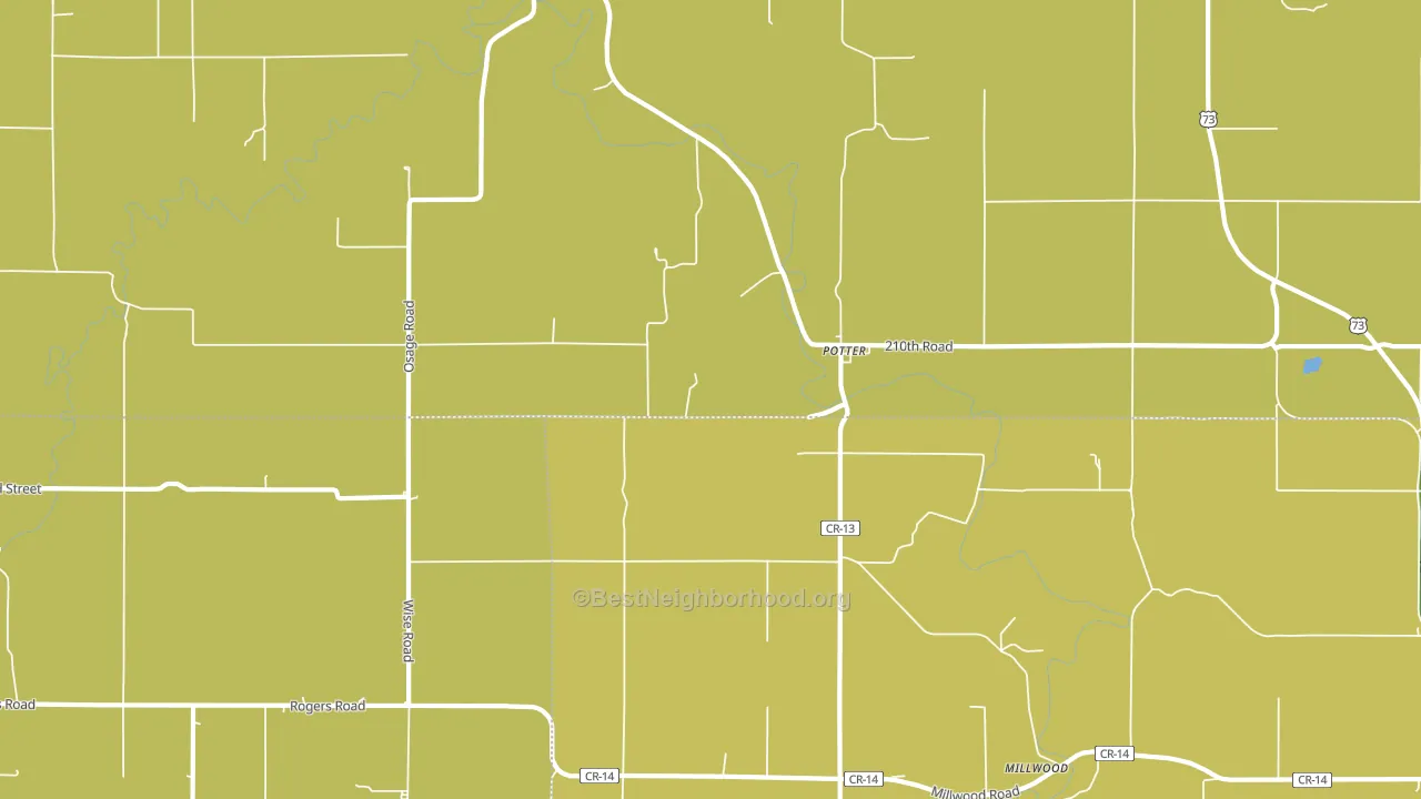 Potter, KS block-group voter-turnout map