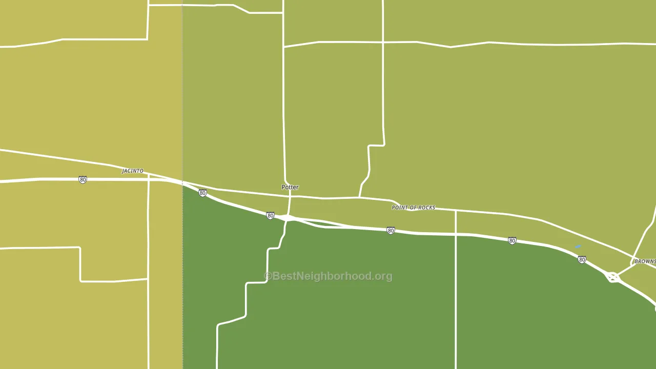 Potter, NE block-group voter-turnout map
