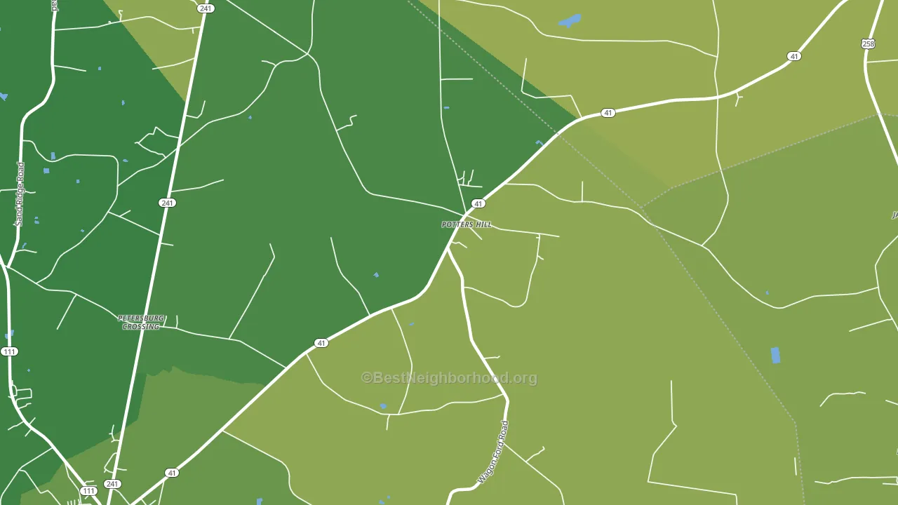 Potters Hill, NC block-group voter-turnout map