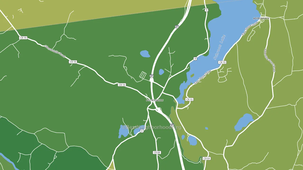 Pottersville, NY block-group voter-turnout map