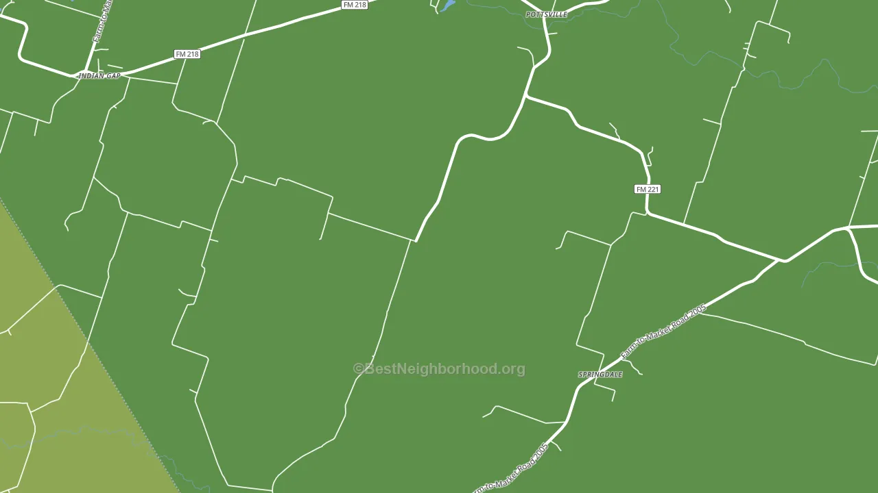 Pottsville, TX block-group voter-turnout map