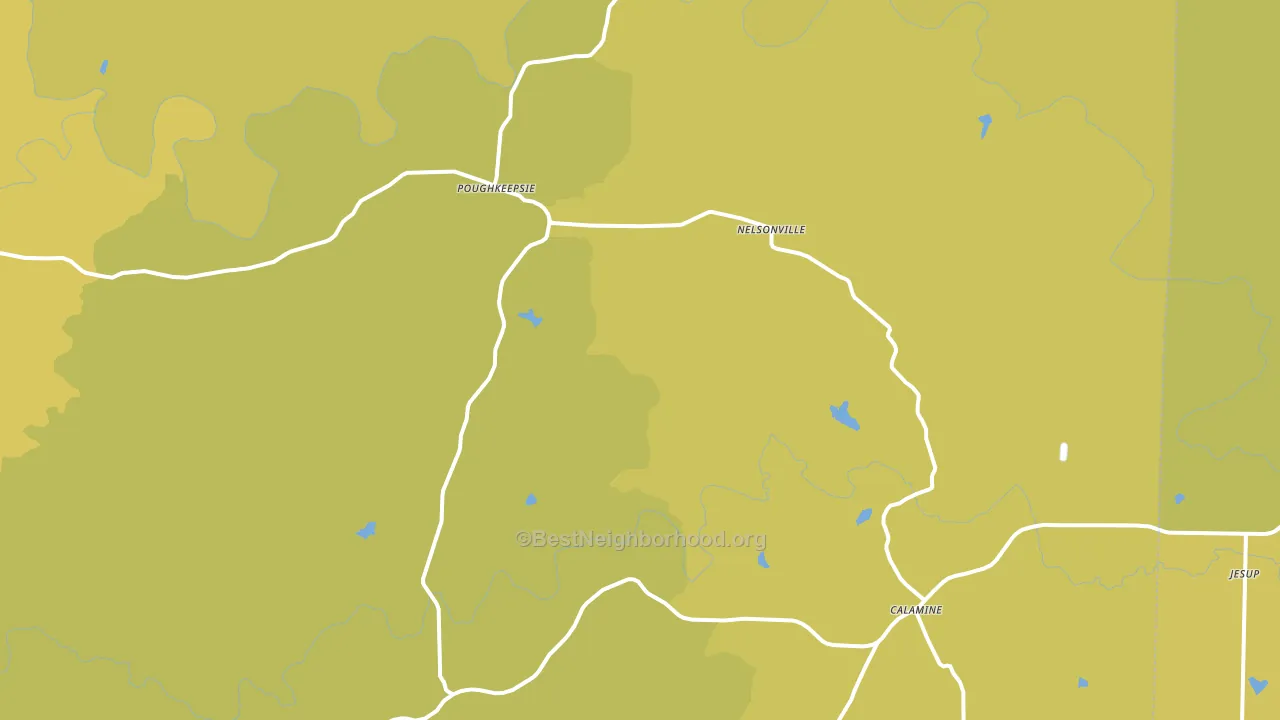 Poughkeepsie, AR block-group voter-turnout map