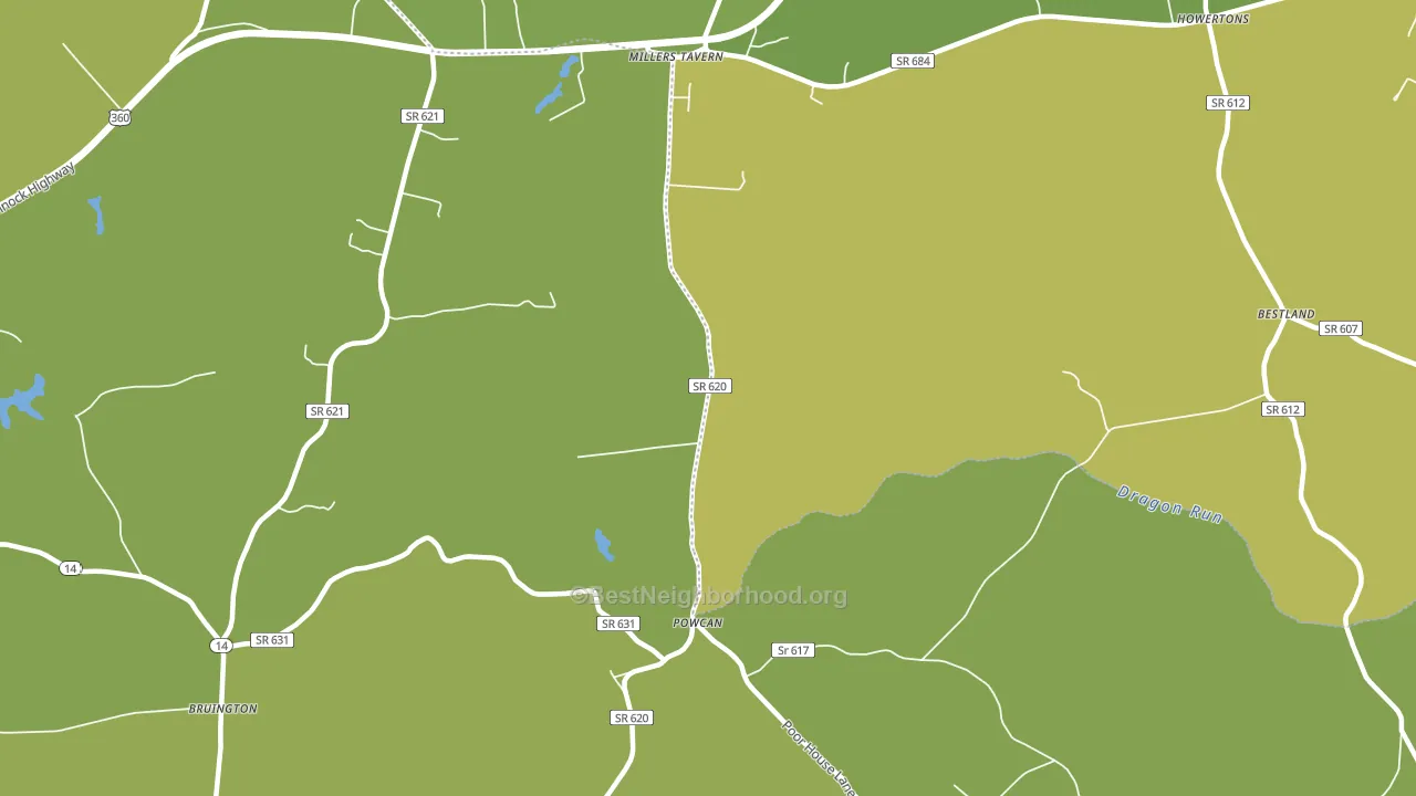 Powcan, VA block-group voter-turnout map
