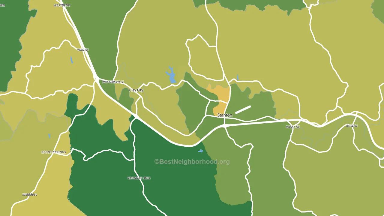 Powell County, KY block-group voter-turnout map