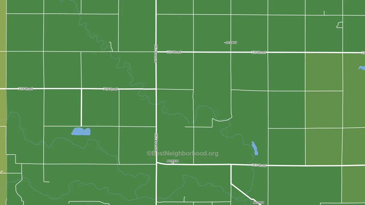 Powell, NE block-group voter-turnout map