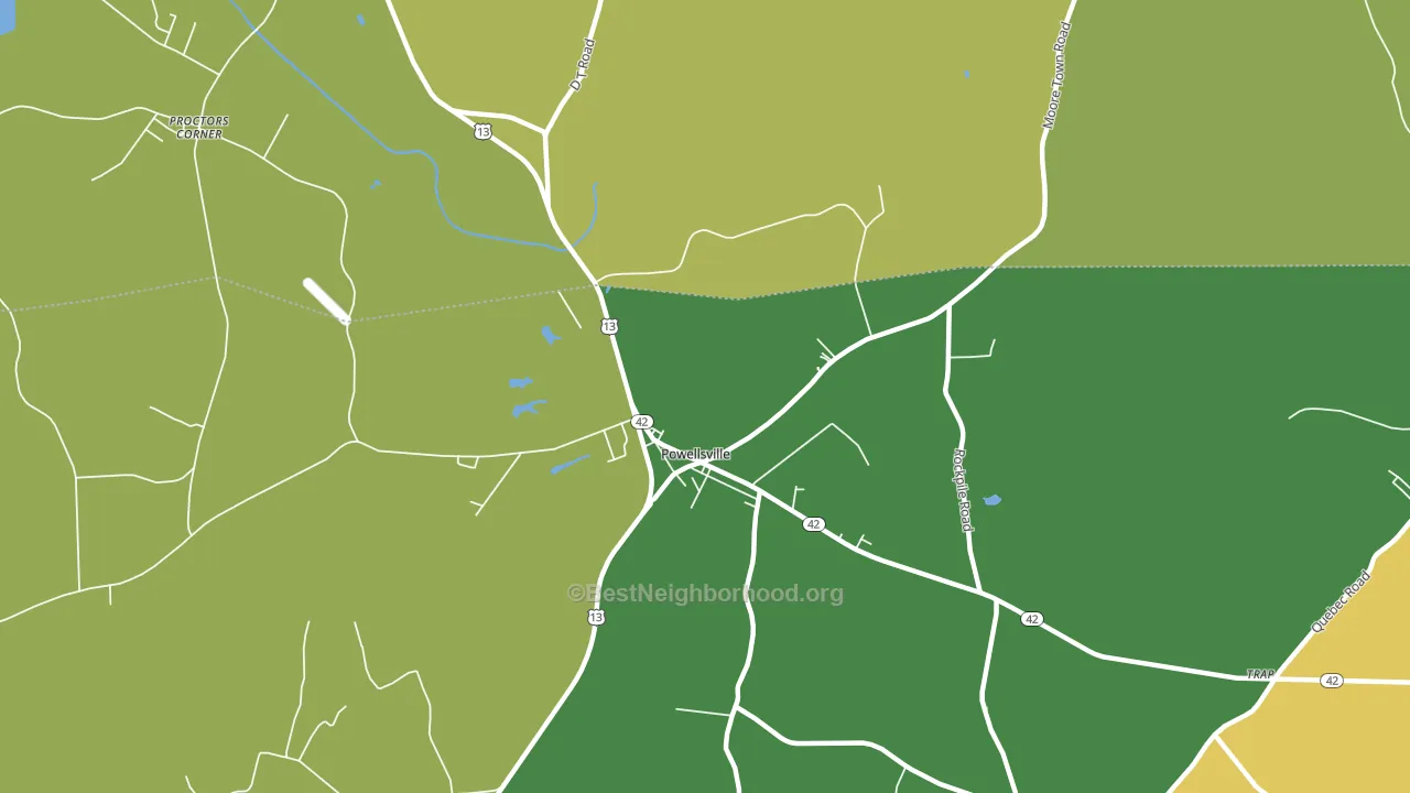 Powellsville, NC block-group voter-turnout map