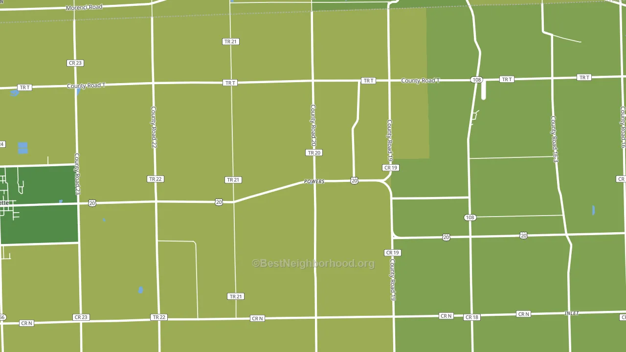 Powers, OH block-group voter-turnout map