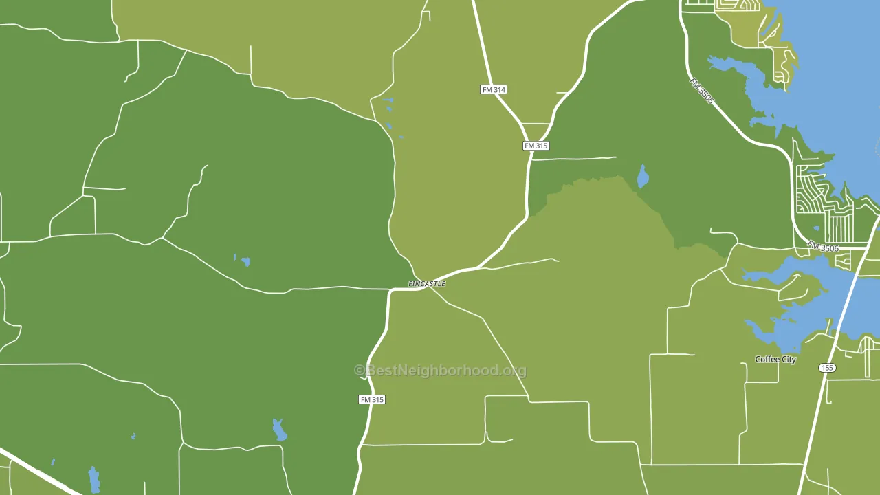 Poynor, TX block-group voter-turnout map