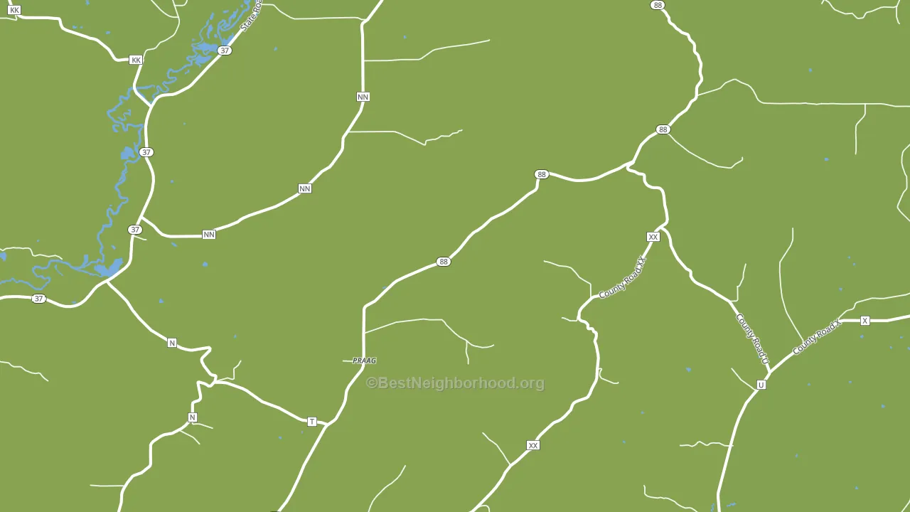 Praag, WI block-group voter-turnout map