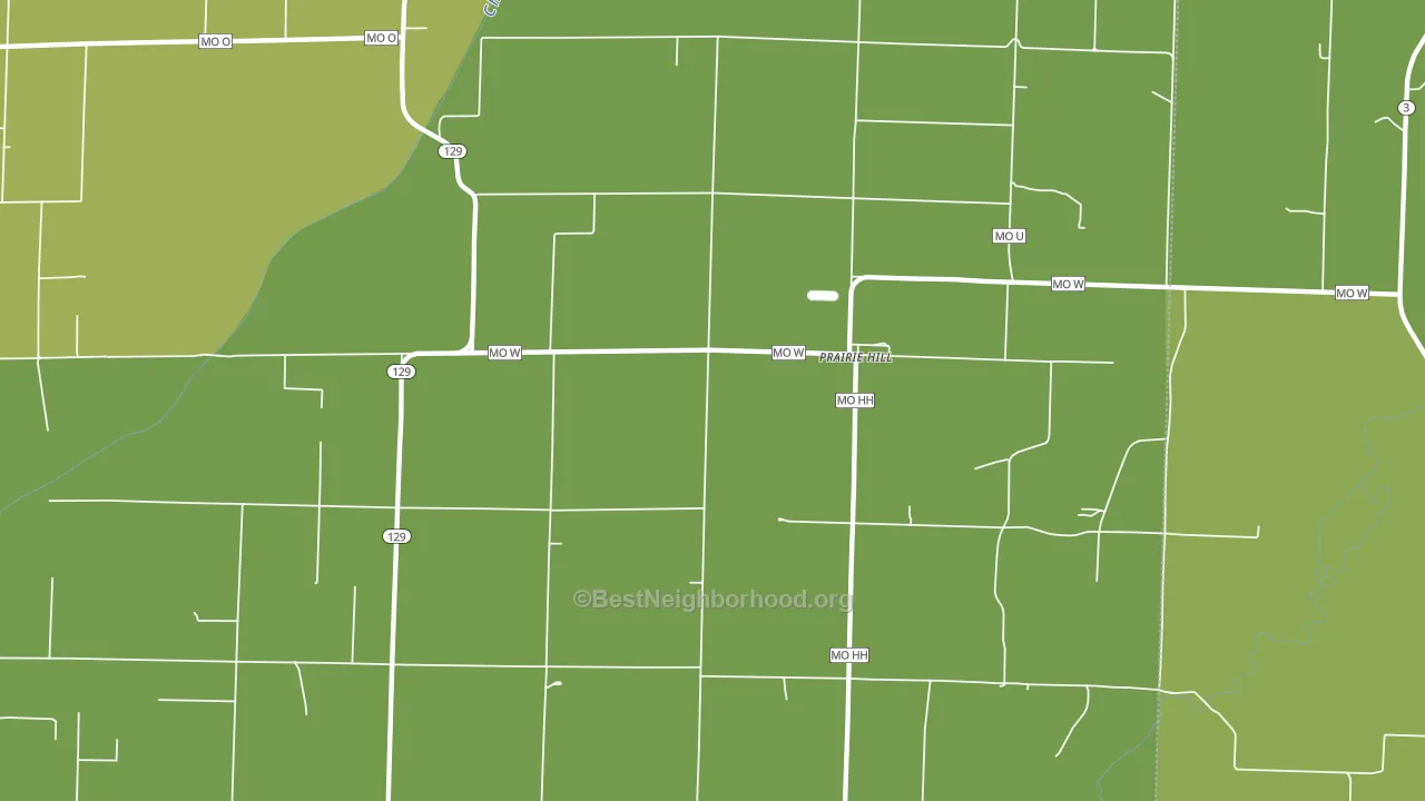 Prairie Hill, MO block-group voter-turnout map