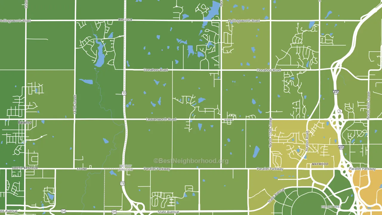 Prairie-Piper-KC-KS, Kansas City, KS block-group voter-turnout map