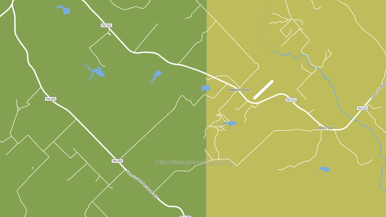 Prairie Point, TX block-group voter-turnout map