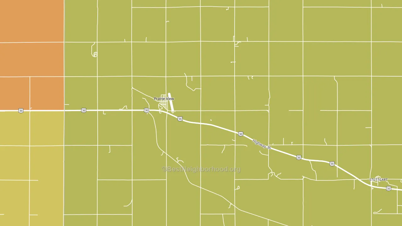 Prairie View, KS block-group voter-turnout map