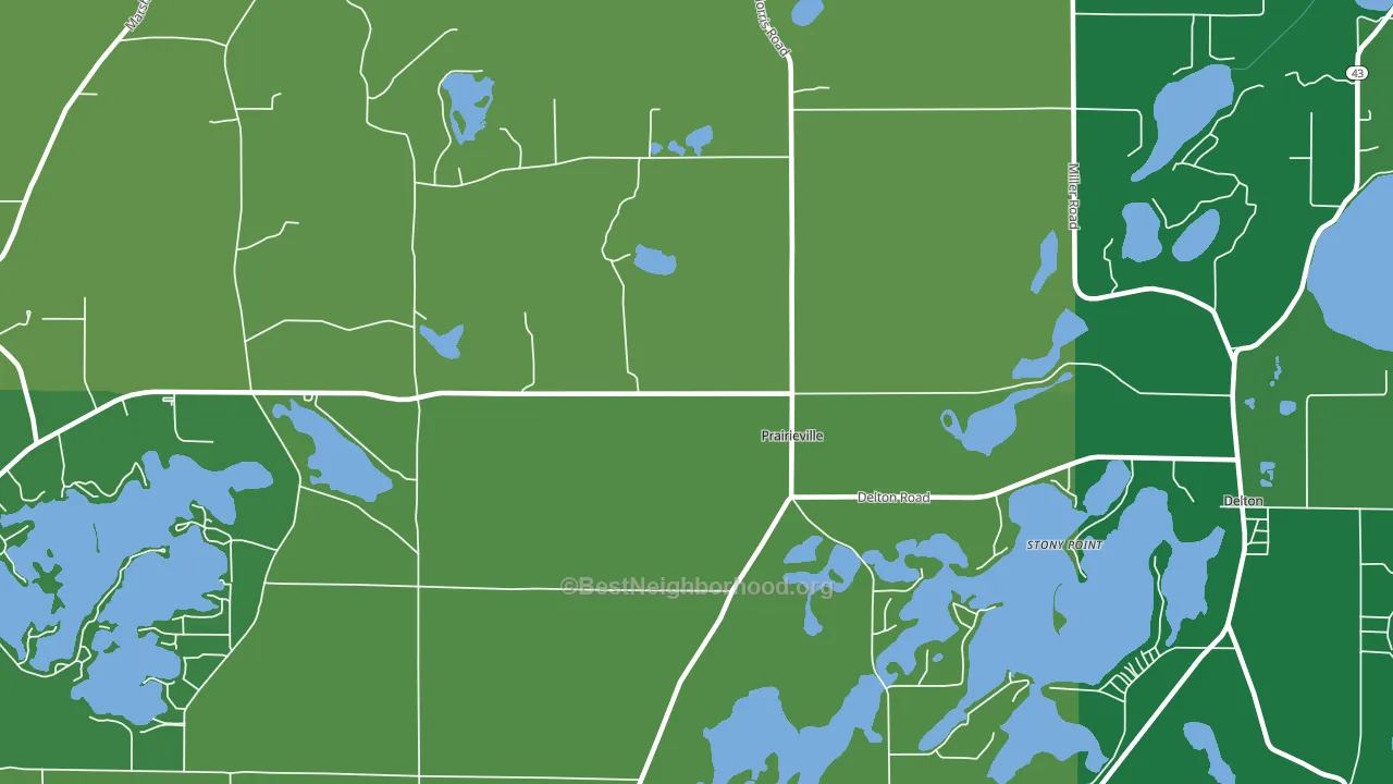 Prairieville, MI block-group voter-turnout map