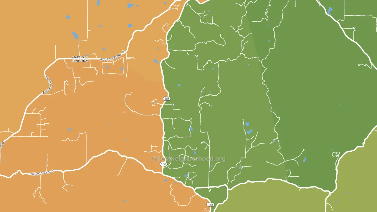 Prather, CA block-group voter-turnout map