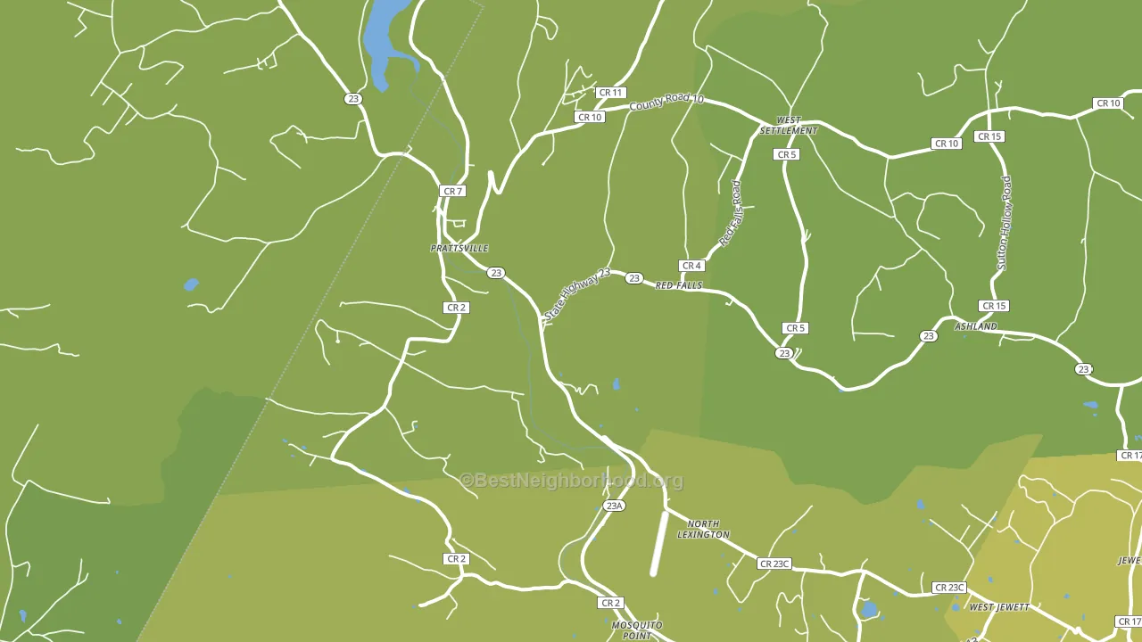 Prattsville, NY block-group voter-turnout map