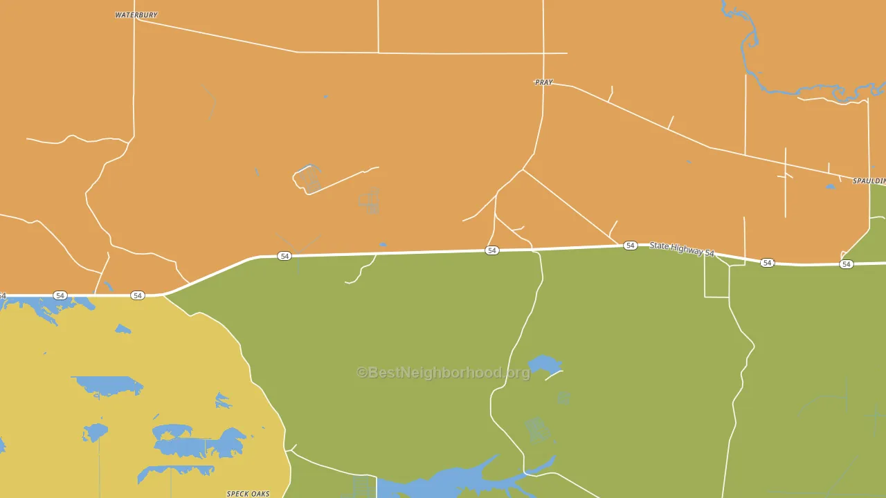 Pray, WI block-group voter-turnout map