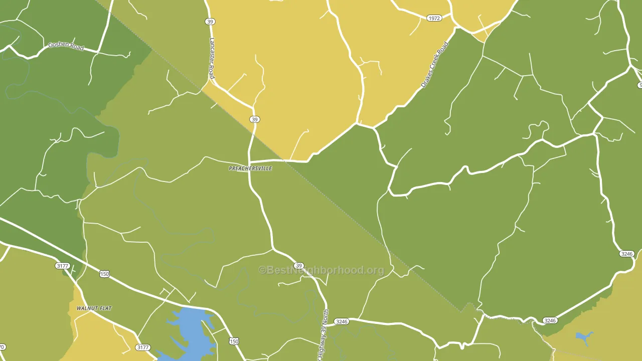 Preachersville, KY block-group voter-turnout map