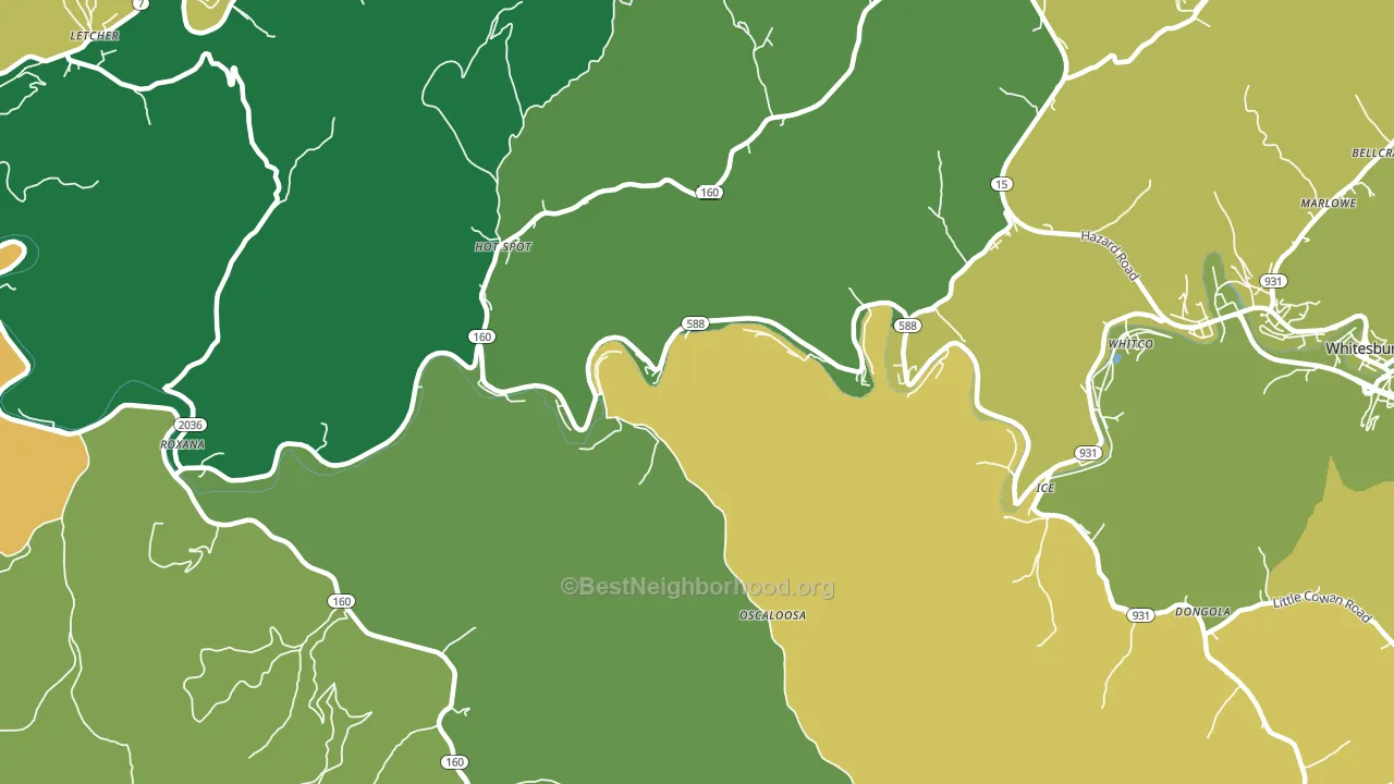 Premium, KY block-group voter-turnout map