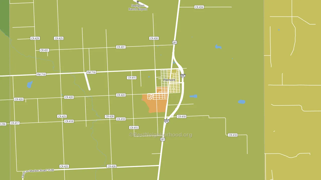 Premont, TX block-group voter-turnout map