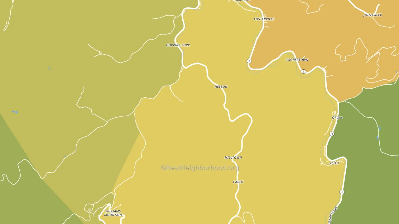 Prenter, WV block-group voter-turnout map
