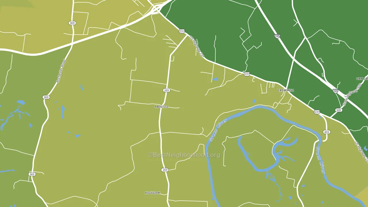 Prentiss, KY block-group voter-turnout map