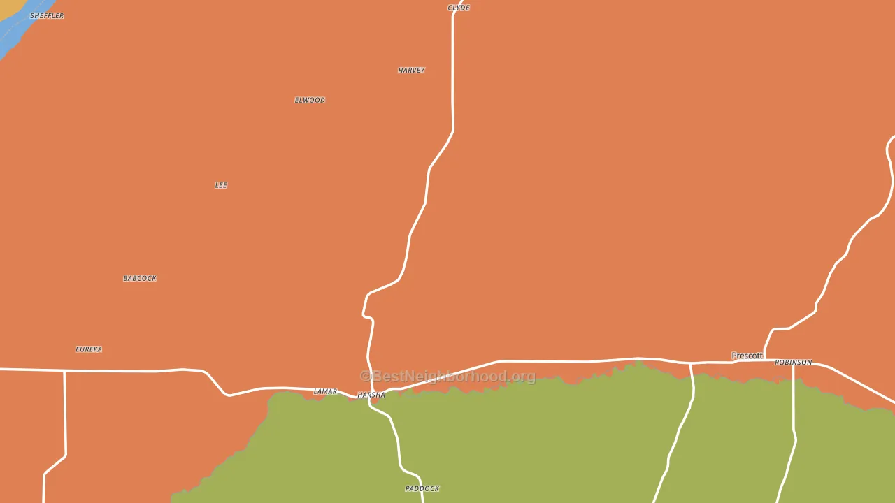 Prescott, WA block-group voter-turnout map