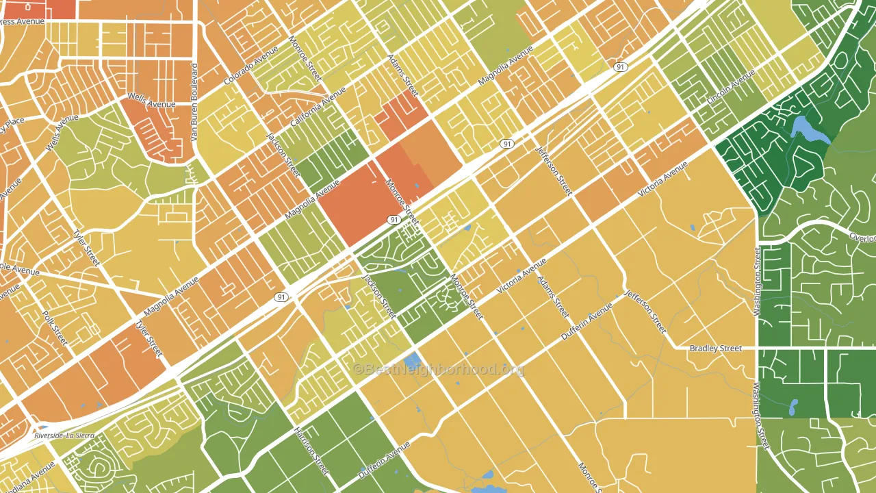 Presidential Park, Riverside, CA block-group voter-turnout map