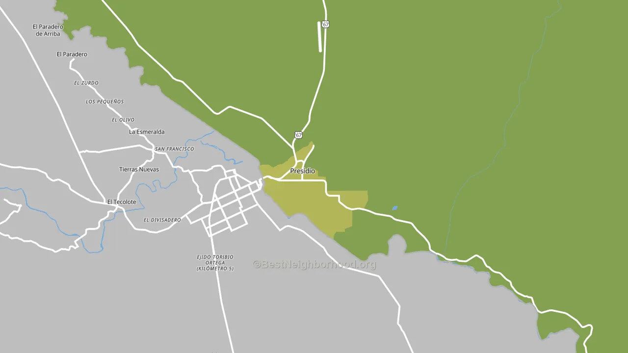 Presidio, TX block-group voter-turnout map