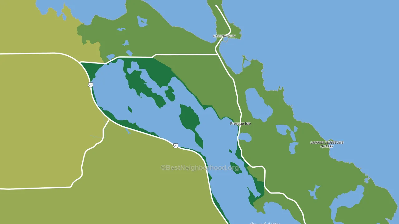 Presque Isle, MI block-group voter-turnout map