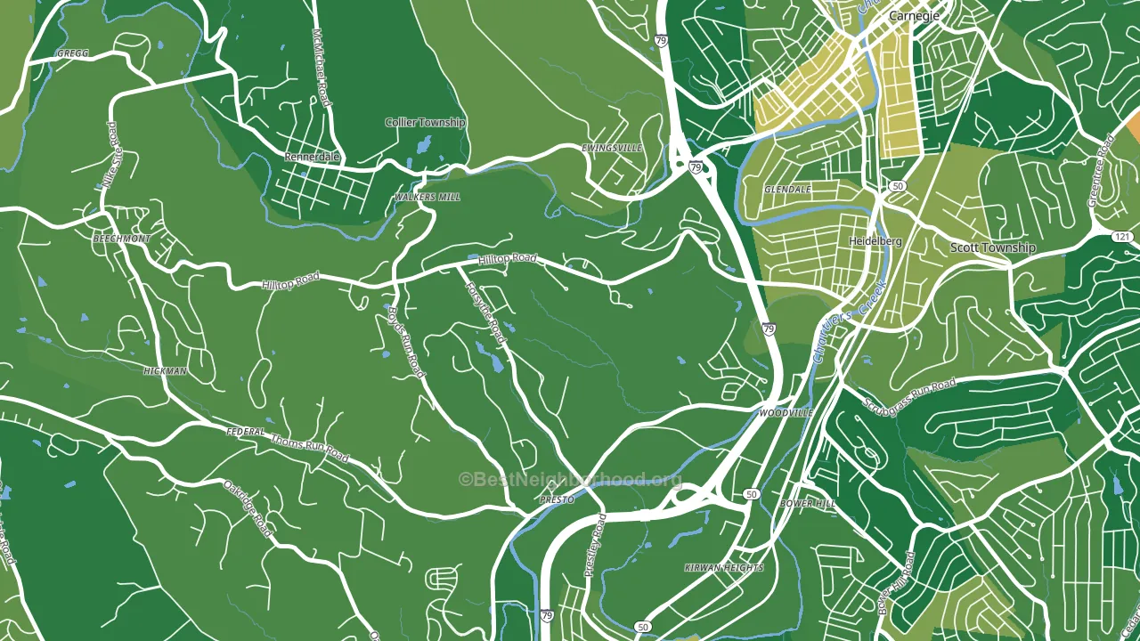 Presto, PA block-group voter-turnout map