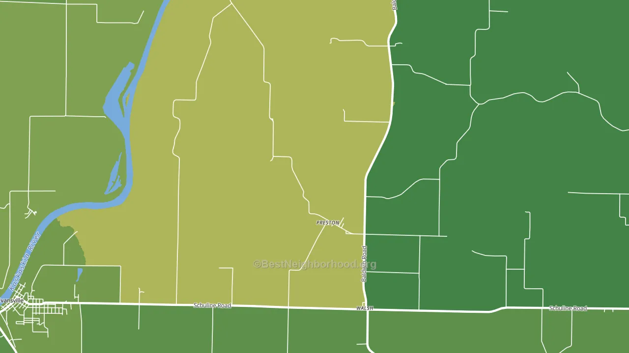 Preston, IL block-group voter-turnout map