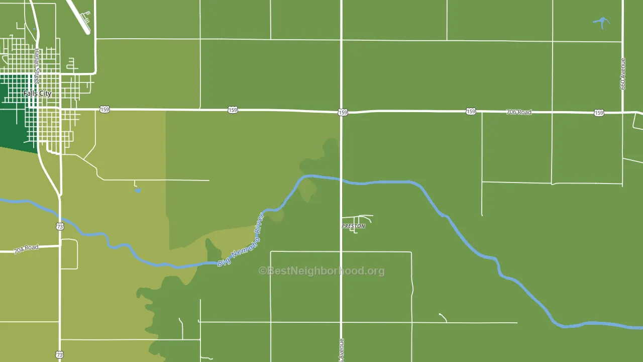 Preston, NE block-group voter-turnout map