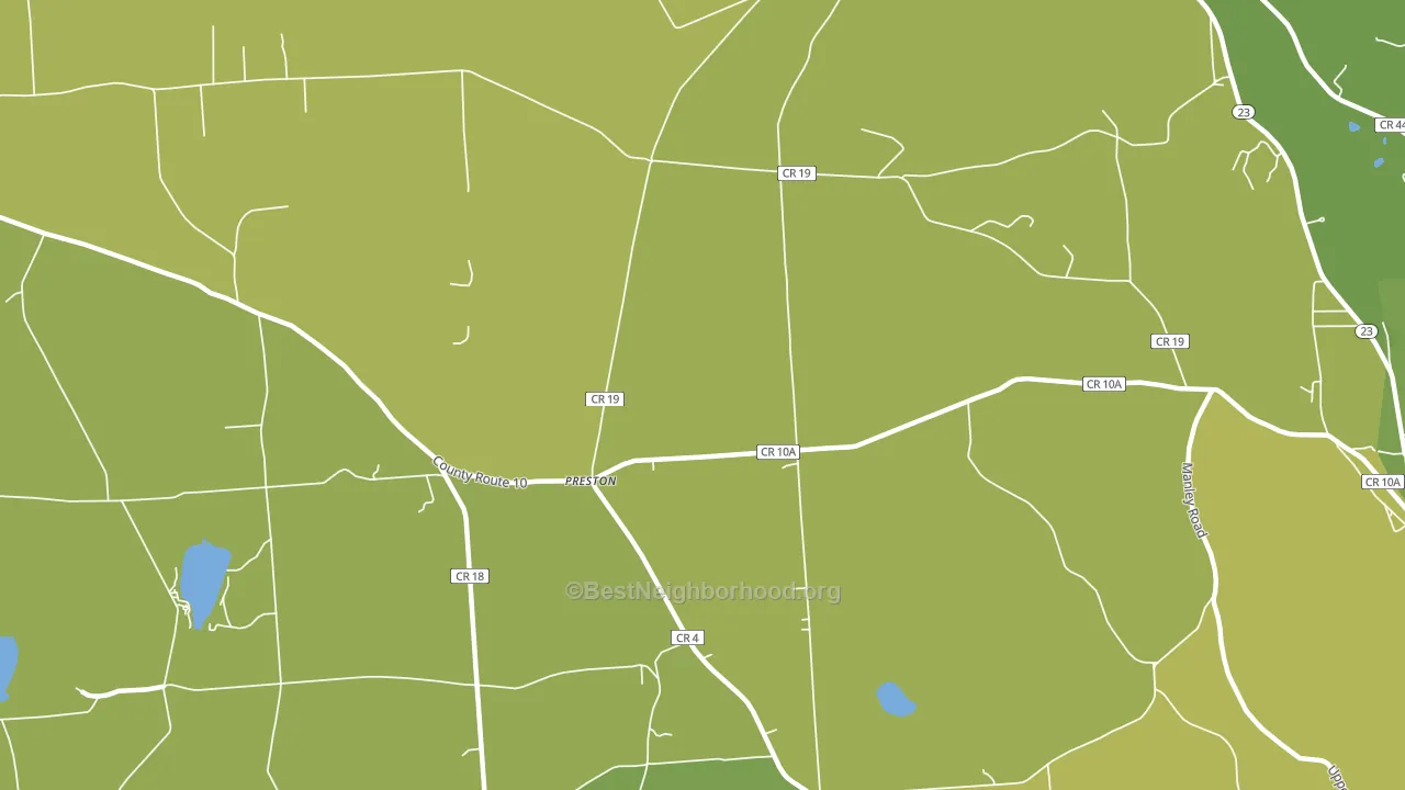 Preston, NY block-group voter-turnout map
