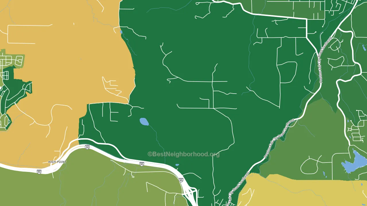 Preston, WA block-group voter-turnout map