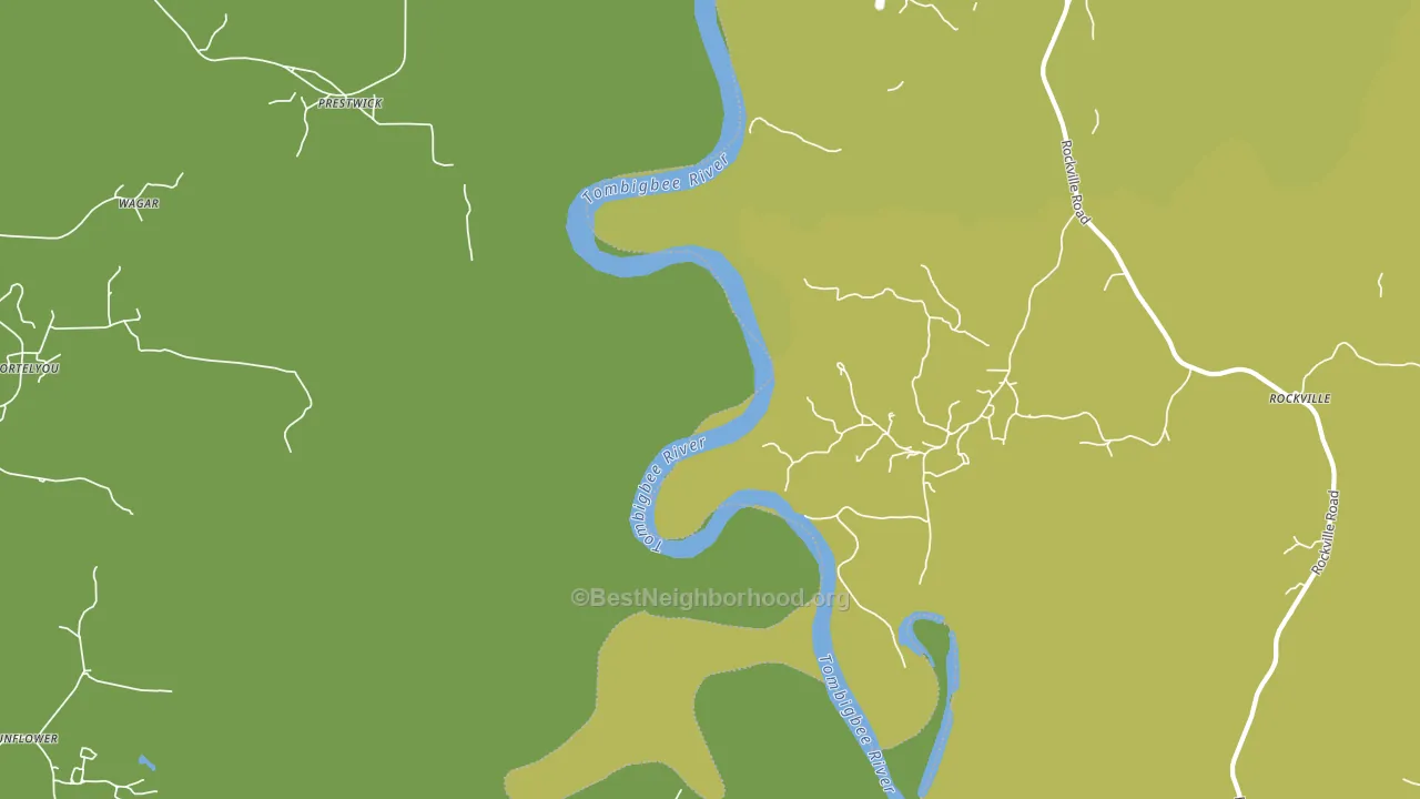 Prestwick, AL block-group voter-turnout map