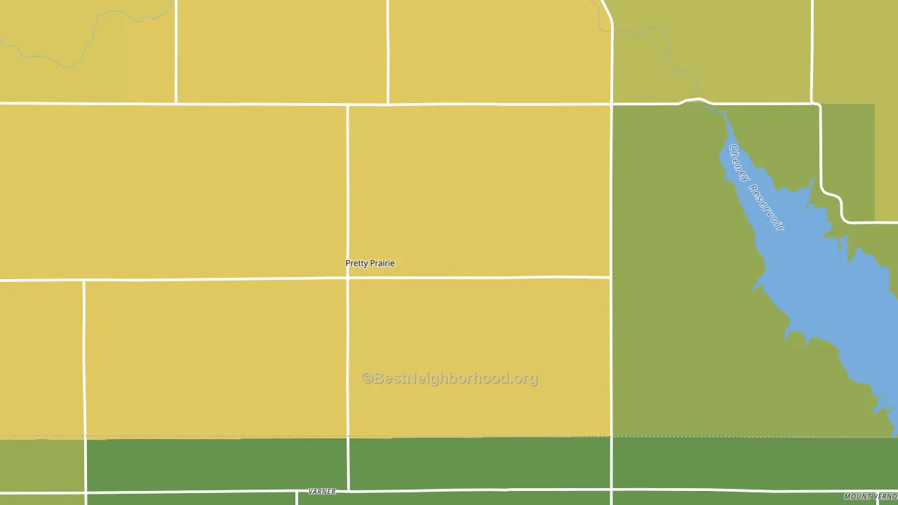 Pretty Prairie, KS block-group voter-turnout map
