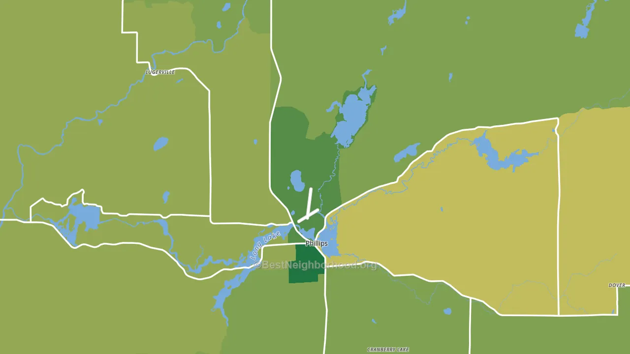 Price County, WI block-group voter-turnout map