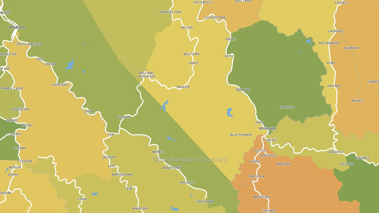 Price Hill, WV block-group voter-turnout map