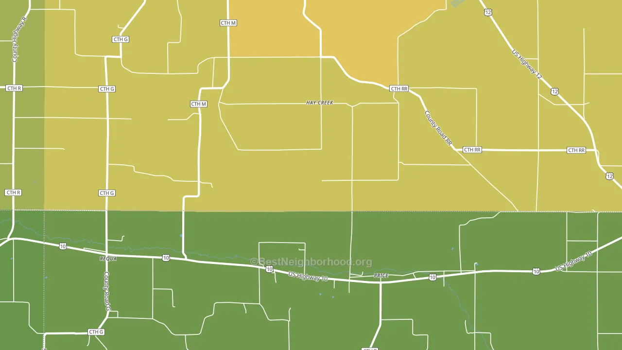 Price, WI block-group voter-turnout map