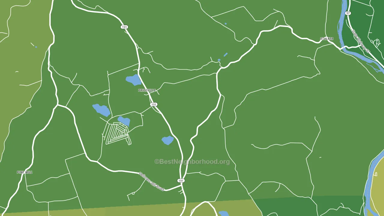 Priceville, PA block-group voter-turnout map