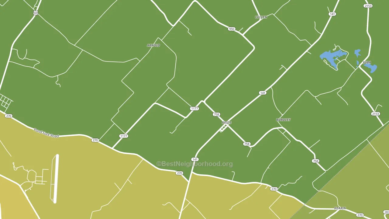 Pride, KY block-group voter-turnout map