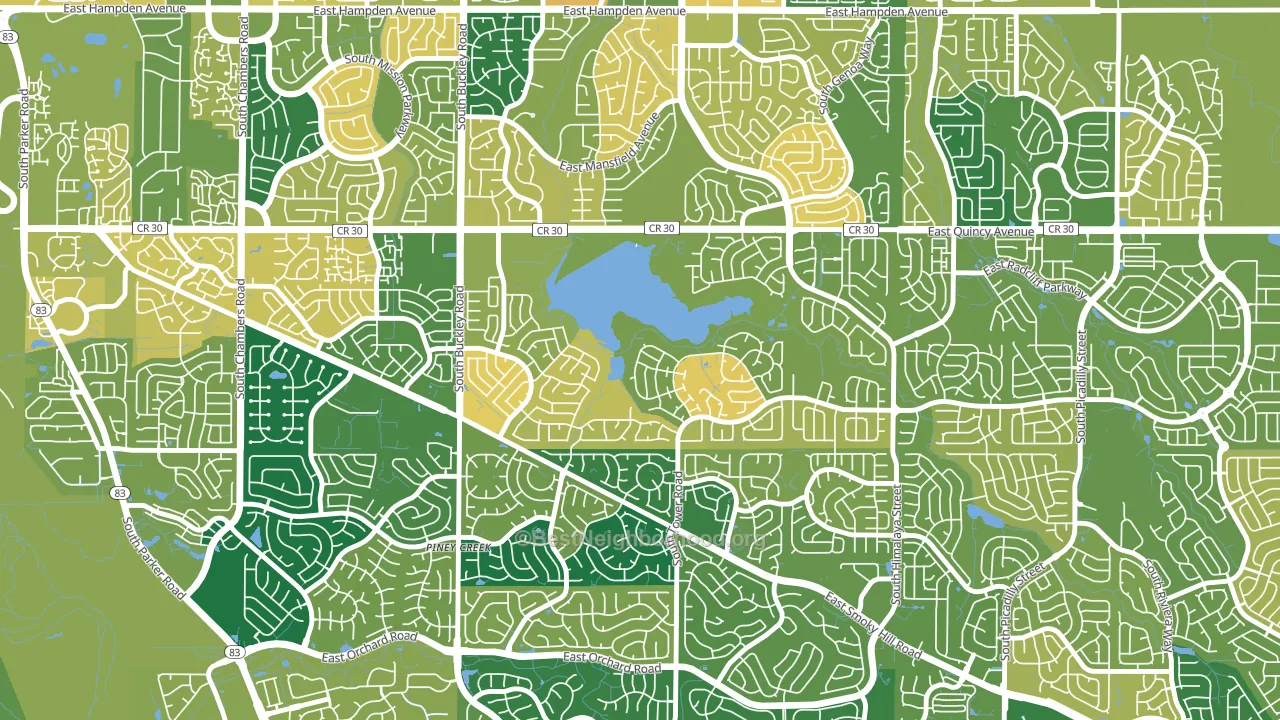 Prides Crossing, Aurora, CO block-group voter-turnout map