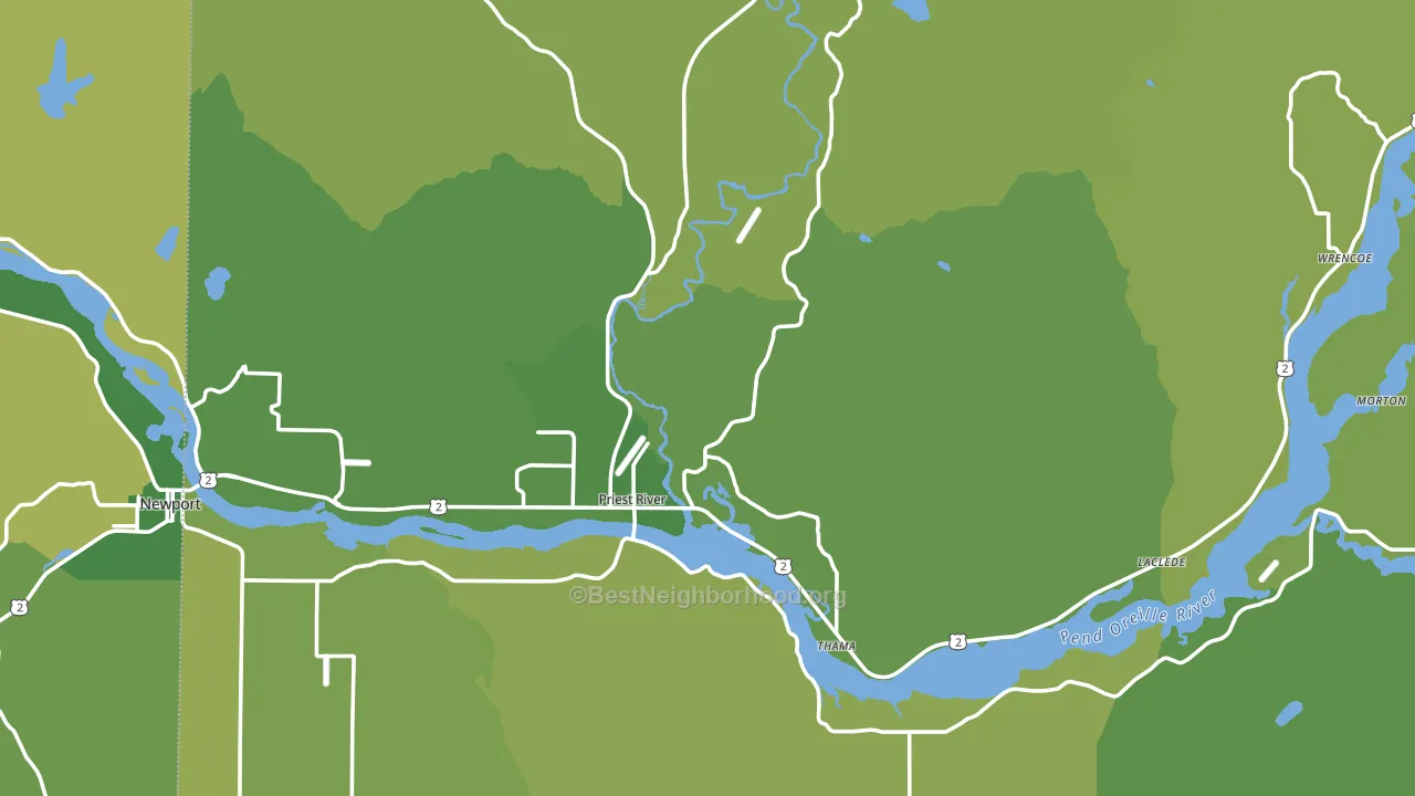 Priest River, ID block-group voter-turnout map