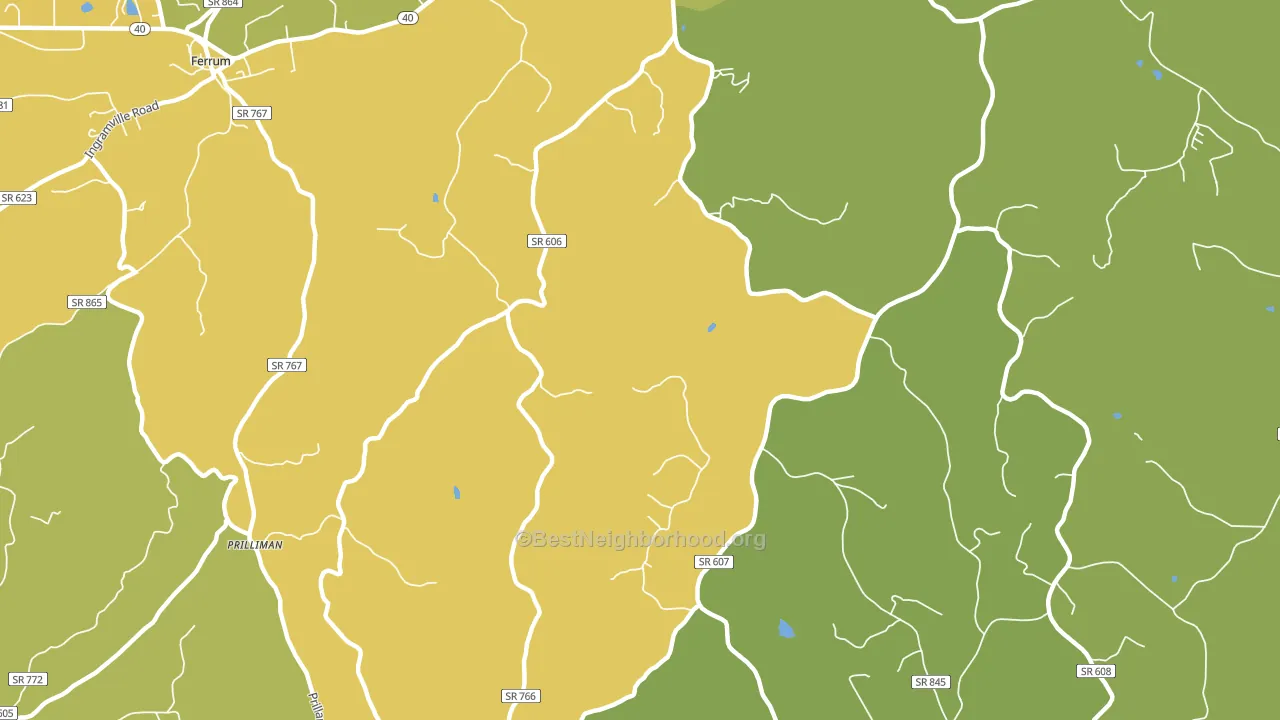 Prilliman, VA block-group voter-turnout map