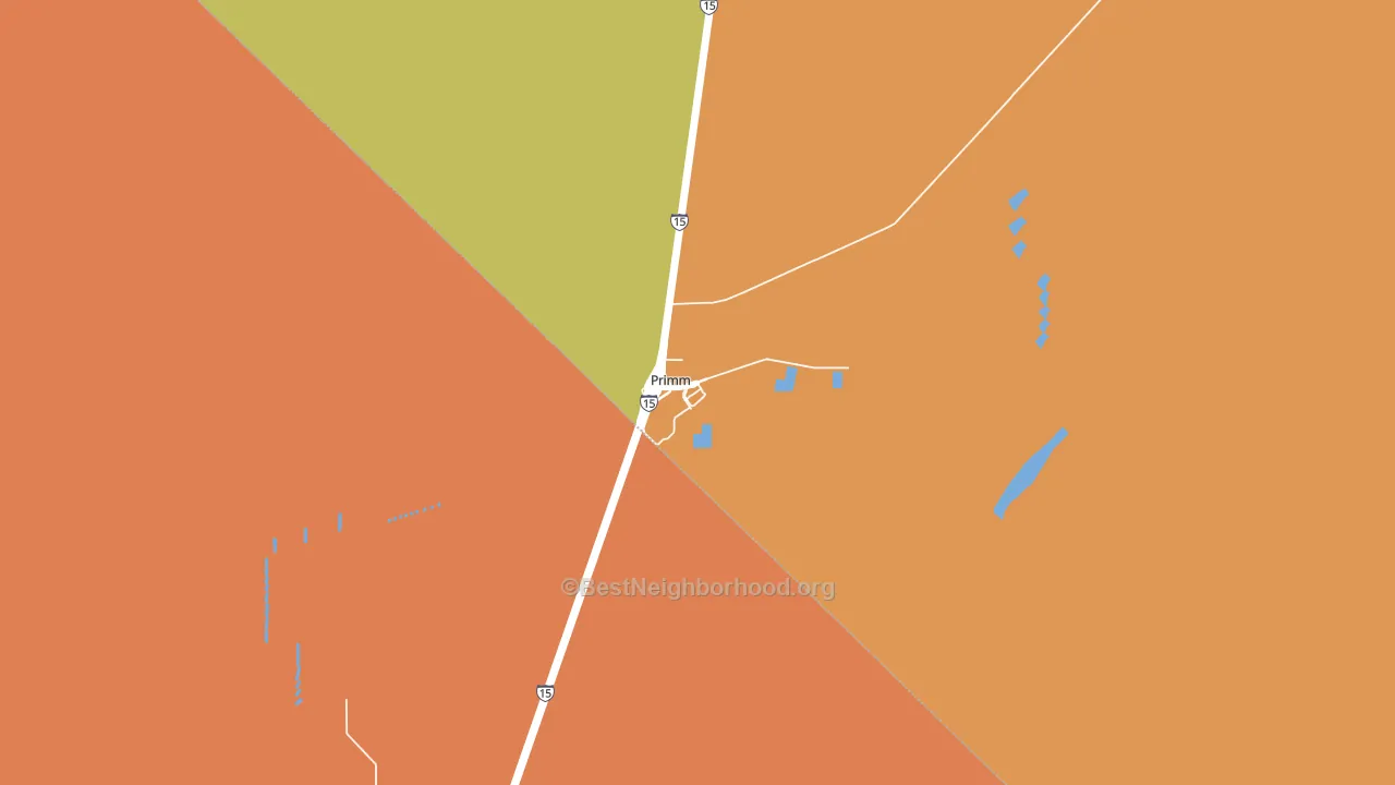 Primm, NV block-group voter-turnout map