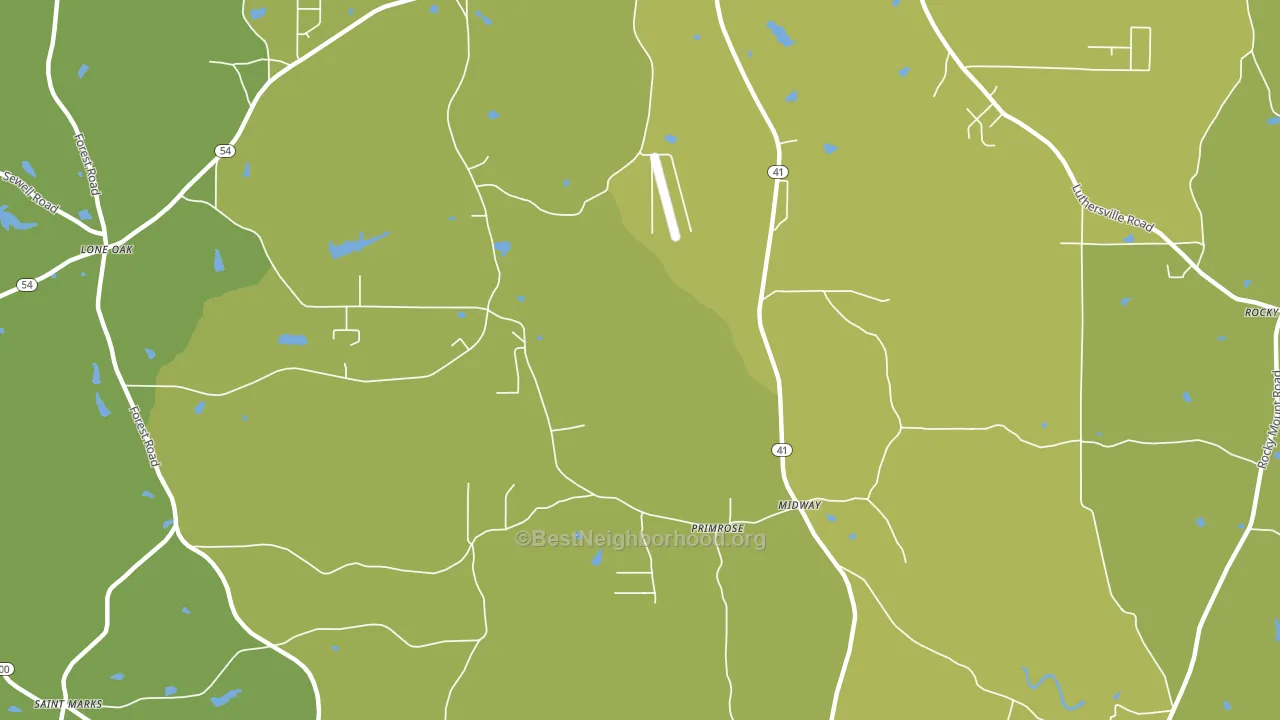 Primrose, GA block-group voter-turnout map