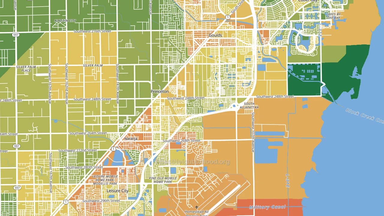 Princeton, FL block-group voter-turnout map