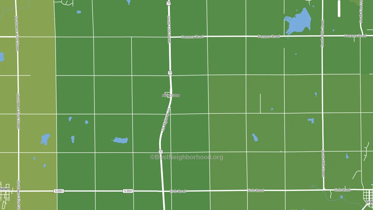 Princeton, NE block-group voter-turnout map